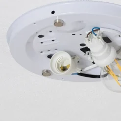 Loftlampe Cloud, blå, 43 cm lang, tekstil, sky, E27