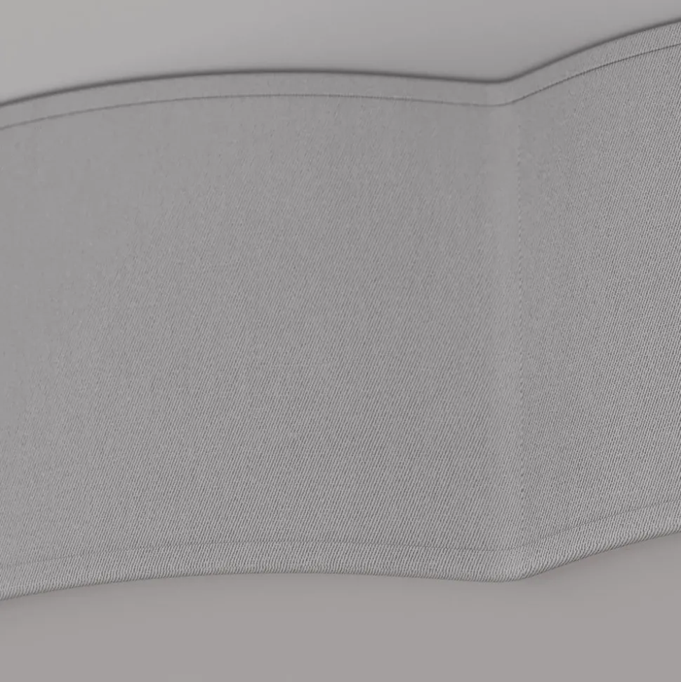 Loftlampe Cloud i tekstil, længde 62 cm, grå