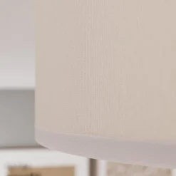 Loftlampe Cloud i tekstil, længde 41 cm, grå