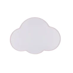 Loftlampe Cloud, lyserød, 43 cm lang, tekstil, sky, E27