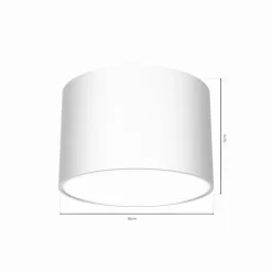 Loftlampe Cloudy 1 lyskilde hvid