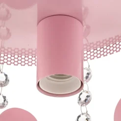 Loftlampe Corazon i pink med hjerter