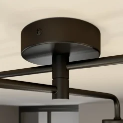 Loftlampe Cubus med 4 lyskilder klar/rav/grå