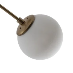 Loftlampe Damar, guld, glas, 2 lyskilder, længde 44 cm, E27