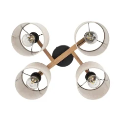 Loftlampe Deva, 4 lyskilder, tekstil