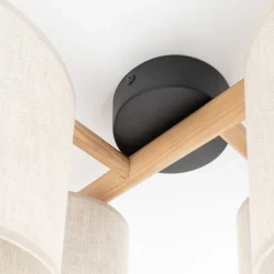 Loftlampe Deva, 4 lyskilder, tekstil