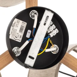 Loftlampe Deva, tekstil, 3 lyskilder