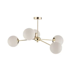 Loftlampe Dori, 5 lyskilder, guld