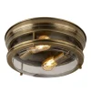 Loftlampe Edinburgh i antik messing