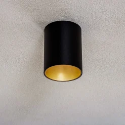 Loftlampe Eye Tone, sort/guld