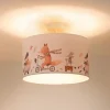 Loftlampe Ferdi Kids, tekstil, hvid, farvet