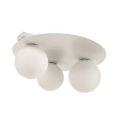 Loftlampe Firn, rund, 3 lyskilder, hvid