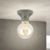 Loftlampe Frost, grå, keramik, E27