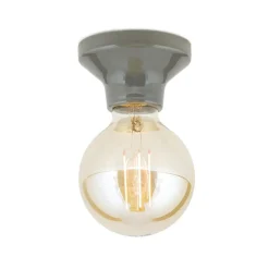 Loftlampe Frost, grå, keramik, E27