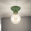 Loftlampe Frost, grøn, keramik, E27
