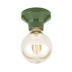 Loftlampe Frost, grøn, keramik, E27