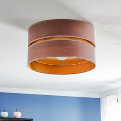 Loftlampe Golden Duo Ø 40 cm lyserød/guld
