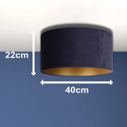 Loftlampe Golden Roller Ø 40 cm mørkeblå/guld