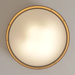 Loftlampe Hilton, sort/guld, Ø 60 cm