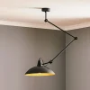 Loftlampe 808 justerbar 1 lyskilde sort/guld