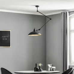 Loftlampe 808 justerbar 1 lyskilde sort/guld