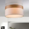 Loftlampe Libba med afstand i cremefarvet træ