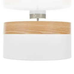 Loftlampe Libba med afstand i cremefarvet træ