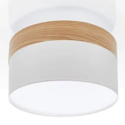 Loftlampe Libba med afstand i cremefarvet træ
