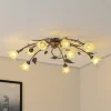 Loftlampe Miranda med 9 lyskilder, bronze
