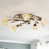 Loftlampe Miranda med 5 lyskilder, bronze
