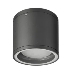Loftlampe Mob Round, aluminium, mørkegrå, GX53, IP54
