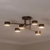 Loftlampe Modus 6, stål, 6 lyskilder, GX53, sort