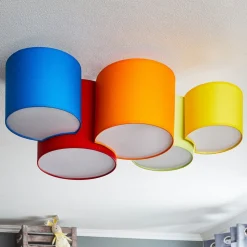 Loftlampe Mona med 5 lyskilder, flerfarvet