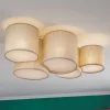 Loftlampe Mona Nature, 5 lyskilder, naturfarvet linned