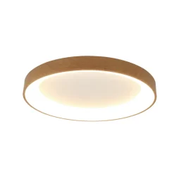 Loftlampe Niseko II CCT fjernbetjening Ø78cm træfarvet