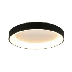 Loftlampe Niseko II CCT med fjernbetjening, Ø 78 cm, sort