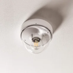 Loftlampe Nook med klar skærm, hvid