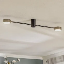 Loftlampe Orbit II, sort, 2 lyskilder