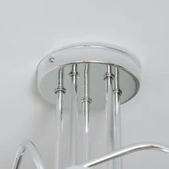 Loftlampe Oxford, krom, 5 lyskilder, Ø 47 cm, metal