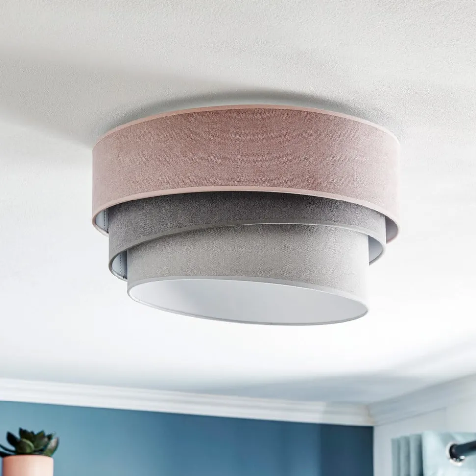 Loftlampe Pastell Trio Ø 45 cm pink/grå/lysegrå