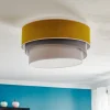 Loftlampe Pastell Trio Ø 45 cm sennepsfarvet/grå/lysegrå