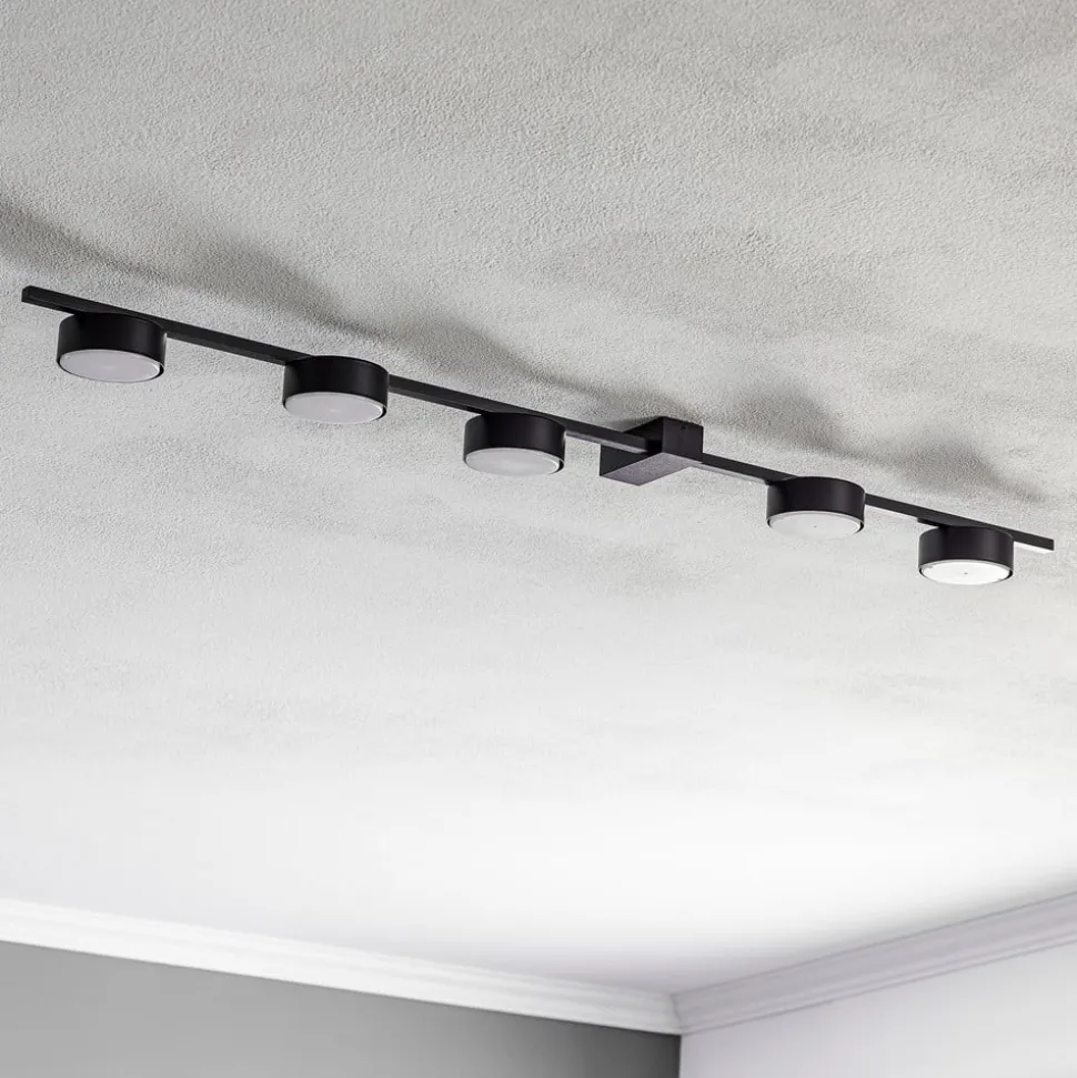 Loftlampe Pills V, sort, 5 lyskilder