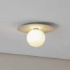 Loftlampe Pixie, beige, glas, Ø 25 cm, kugle, G9