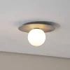 Loftlampe Pixie, grå, glas, Ø 25 cm, kugle, G9