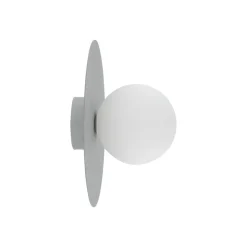 Loftlampe Pixie, grå, glas, Ø 25 cm, kugle, G9