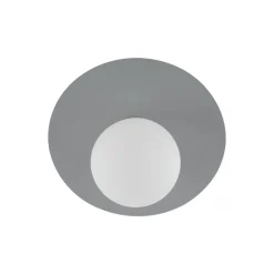 Loftlampe Pixie, grå, glas, Ø 25 cm, kugle, G9