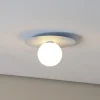 Loftlampe Pixie, lyseblå, glas, Ø 25 cm, kugle, G9
