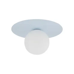 Loftlampe Pixie, lyseblå, glas, Ø 25 cm, kugle, G9