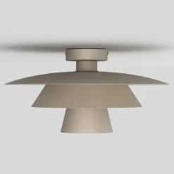 Loftlampe Plato, beige, metal, Ø 38 cm, E27