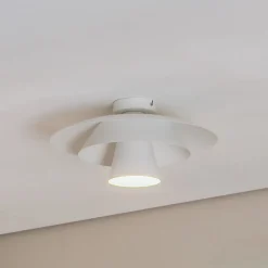 Loftlampe Plato, hvid, metal, Ø 38 cm, E27
